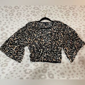 Animal print crop top